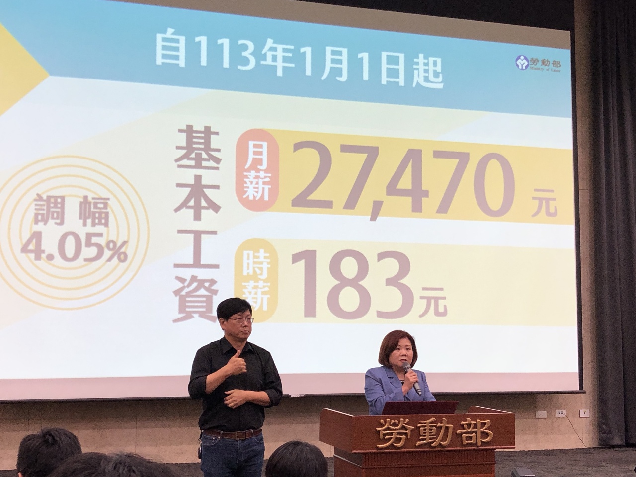 核定基本工資調升至27470元 陳揆：實現年年調升基本工資承諾